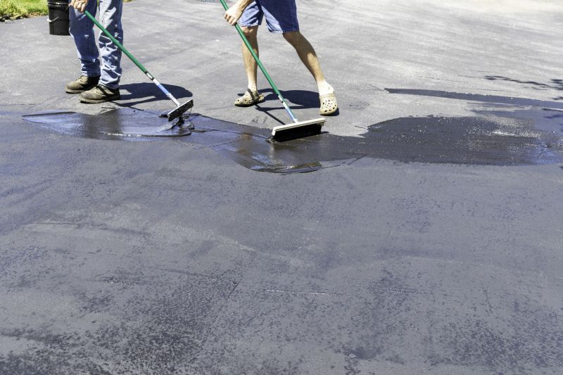 Residential Asphalt Sealing in Progress