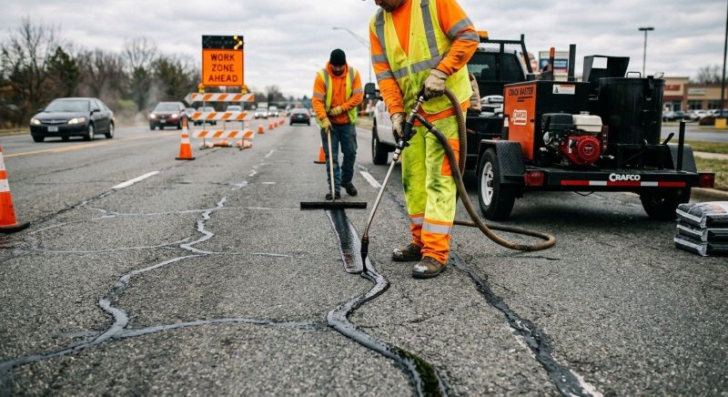 Asphalt Crack Sealing in Columbus, OH